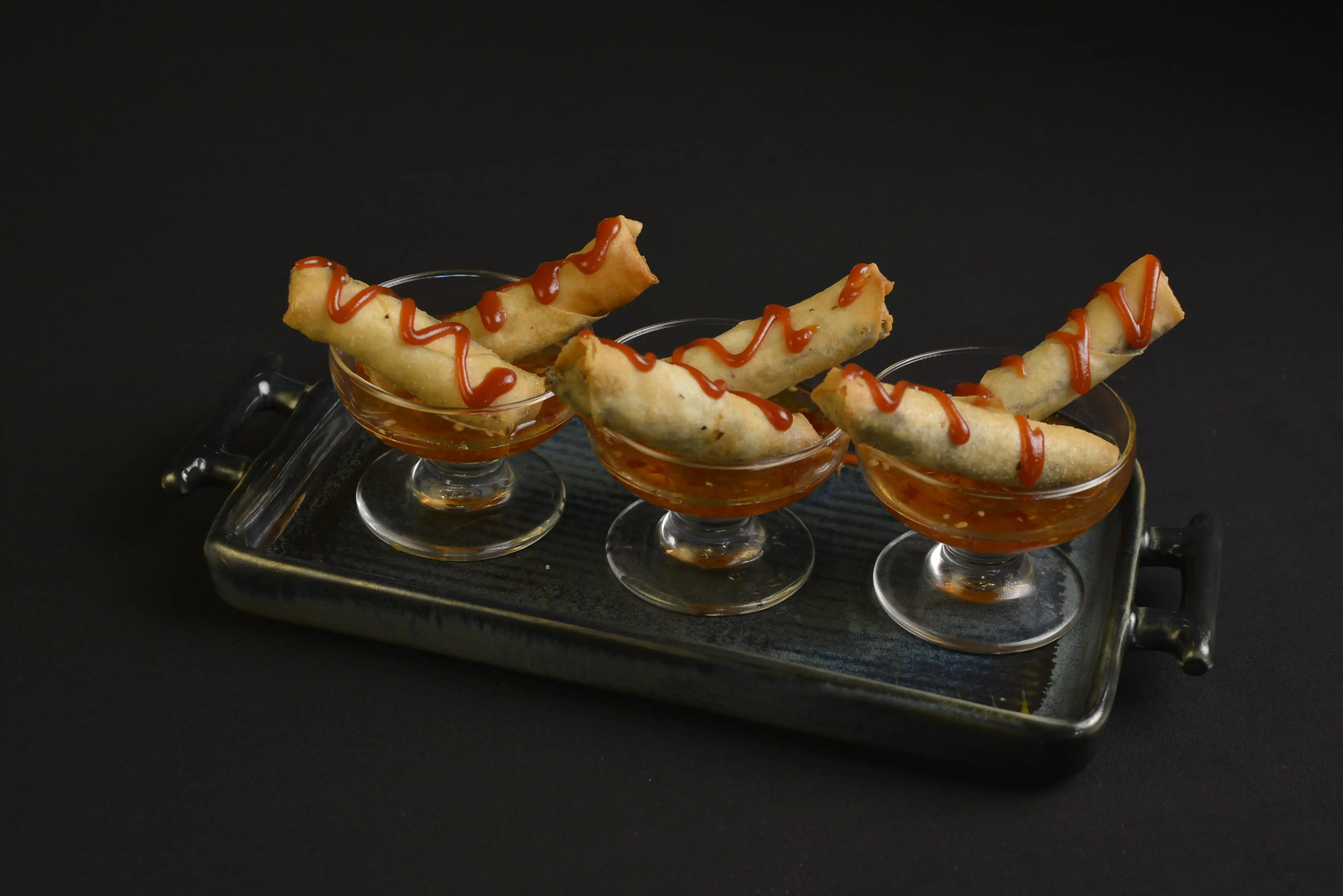 Bell Pepper Mushroom Cheese Spring Roll